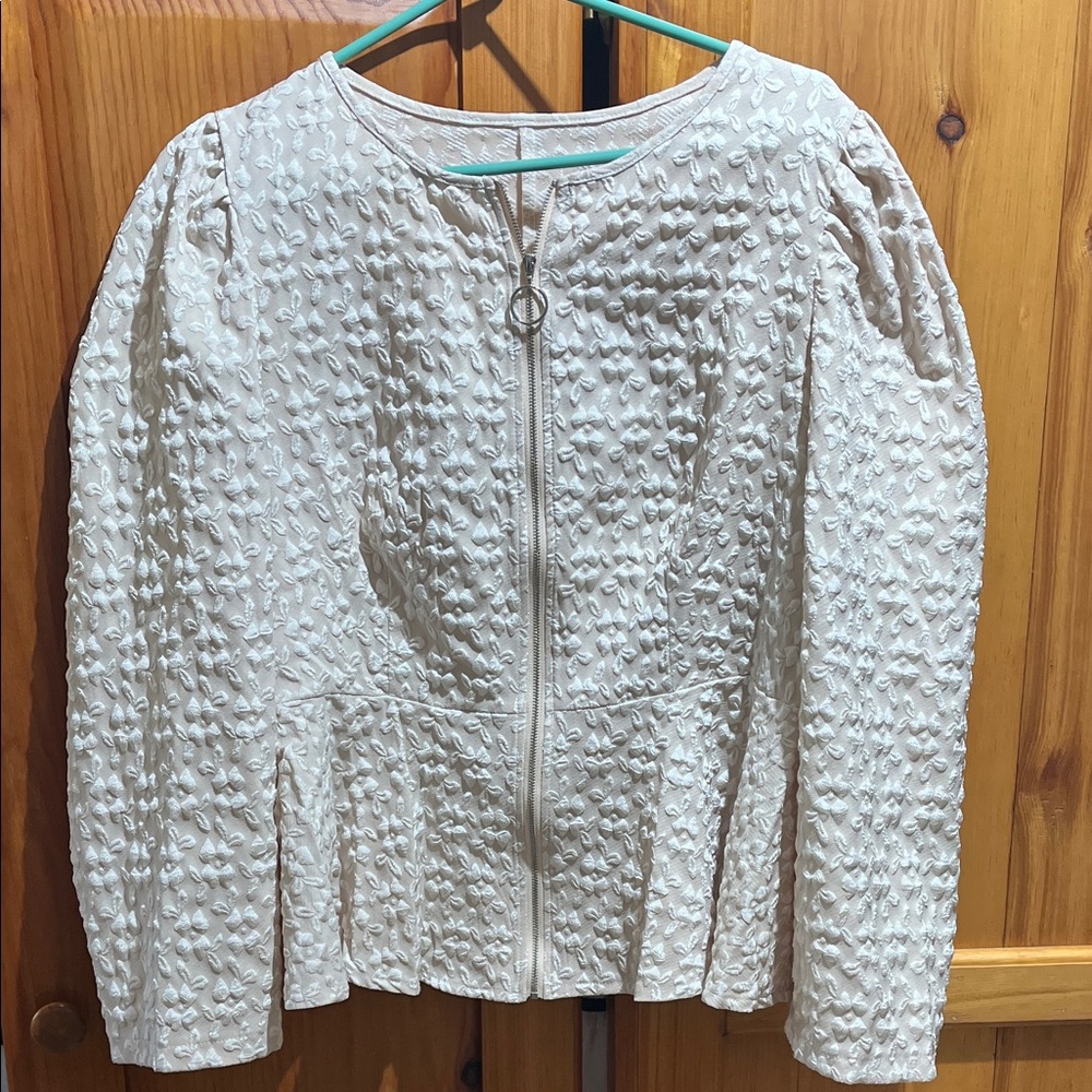 SHEIN Cream Textured Women's Blazer